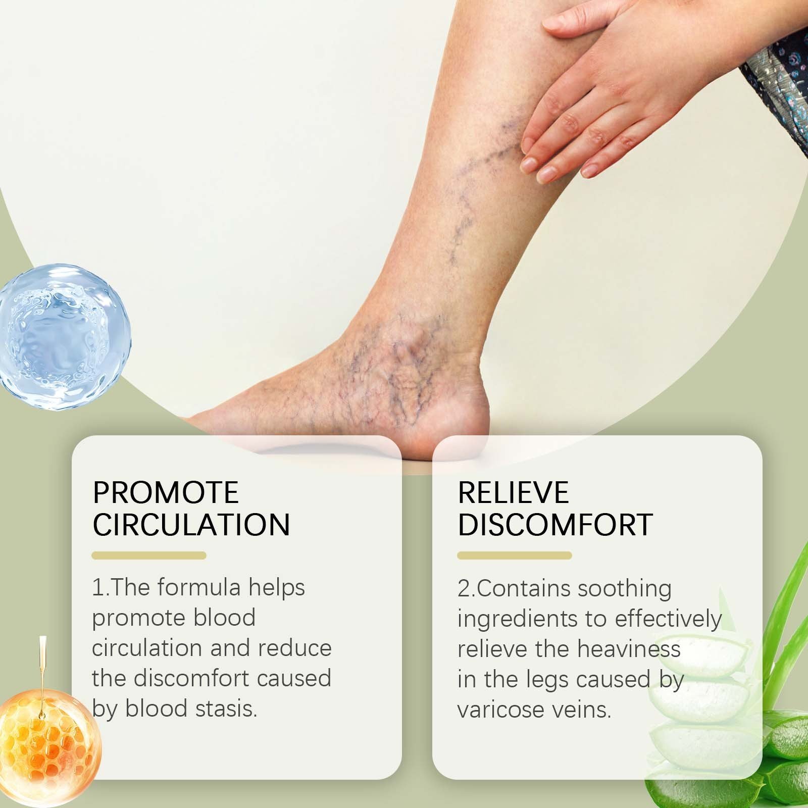 South Moon Leg Care Cream, Gentle Nourishing Massage To Relieve Leg Discomfort Daily Leg Care Cream - Image 5