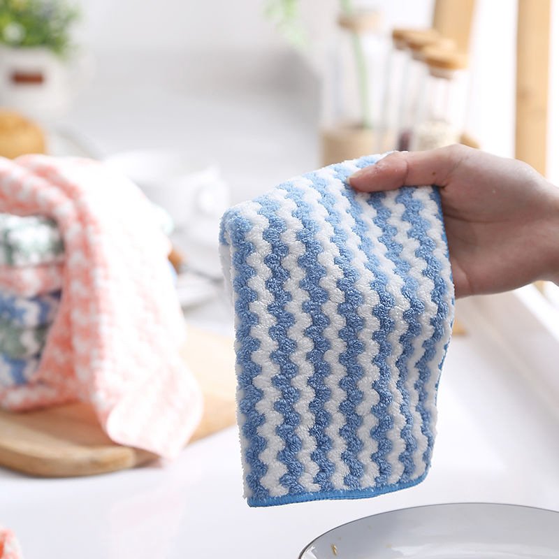 Kitchen Cleaning Rag Coral Fleece Dish Washing Cloth Super Absorbent Scouring Pad Dry And Wet Kitchen Cleaning Towels Lazy Cleaning Supplies - Image 10