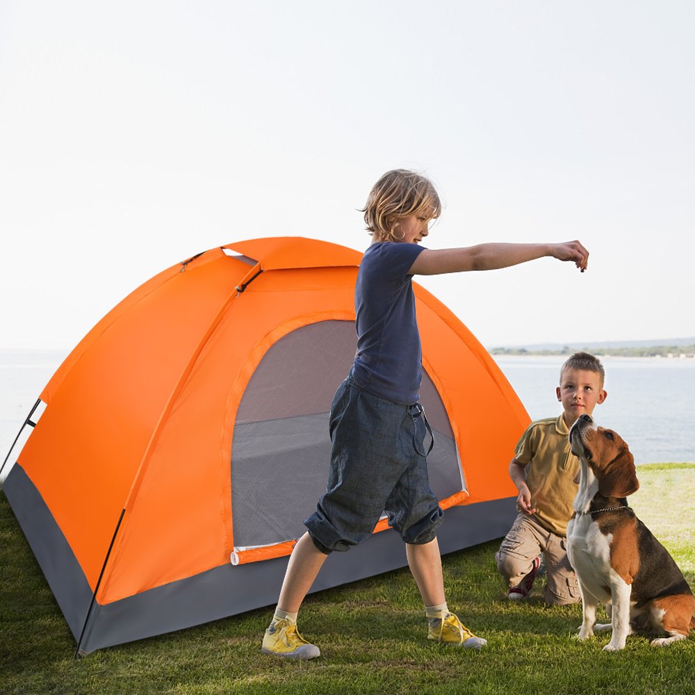 Single-person Single-layer Orange Tent - Image 7