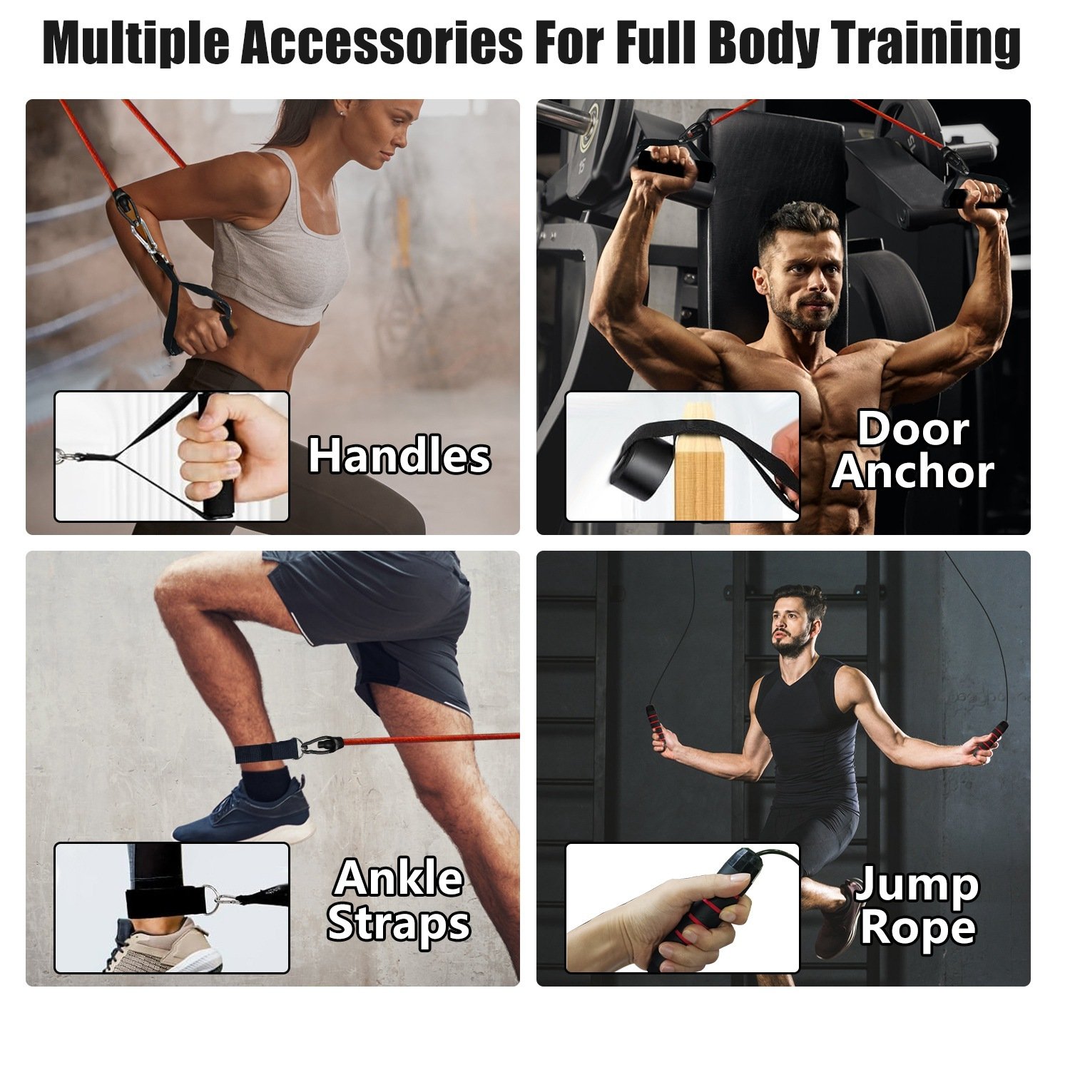 Multifunctional Push Up Board Home Strength Training Equipment With 15 Fitness Accessories Pilates Bar Resistance Band Roller Wheel Full Body Workout Home Gym Equipment - Image 8