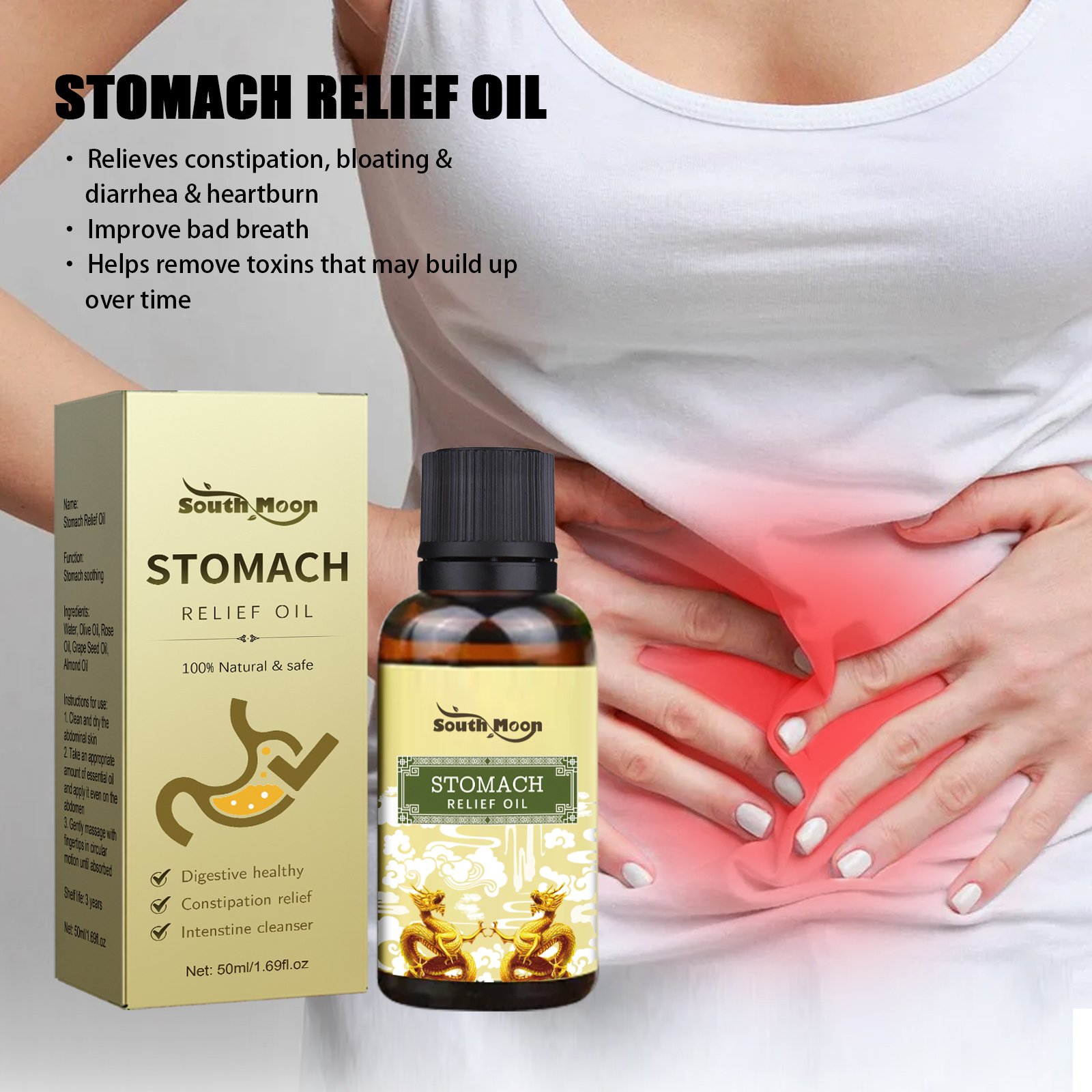 South Moon Body Care Oil Gentle Care For The Body, Refreshing And Non-Sticky. Body Massage Care Oil - Image 3