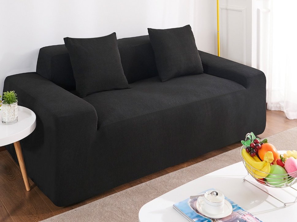 Waterproof Polar Fleece Solid Color Bomb Cover Sofa Slipcover Corner Case For Living Room 1 2 3 4 Seat - Image 9