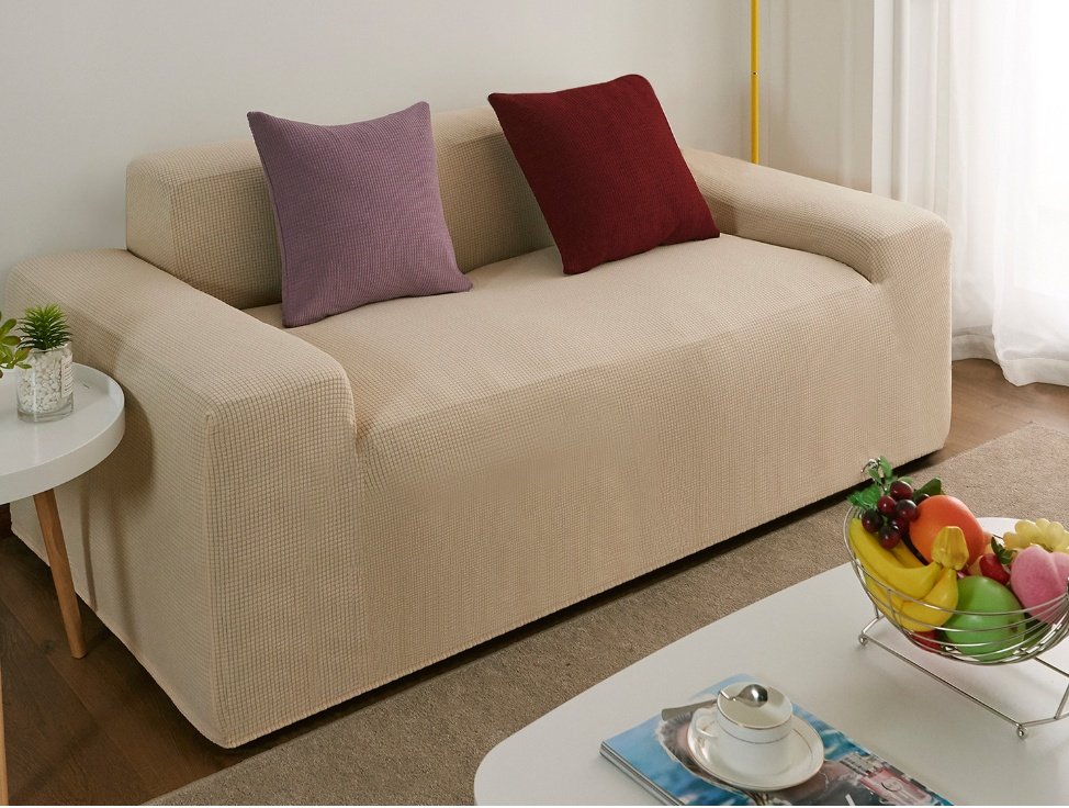 Waterproof Polar Fleece Solid Color Bomb Cover Sofa Slipcover Corner Case For Living Room 1 2 3 4 Seat - Image 7