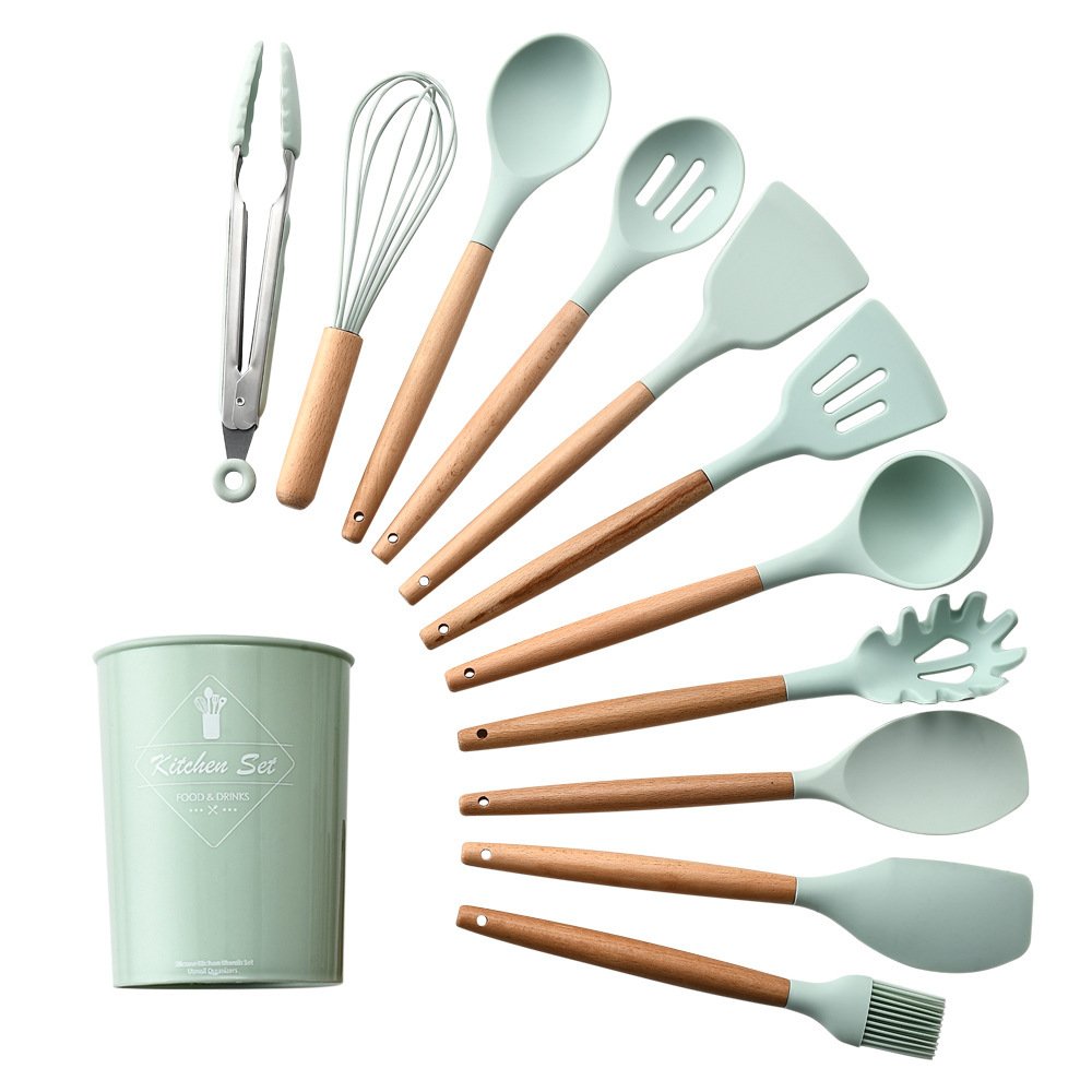 Silicone Kitchenware With Wooden Handle - Image 4