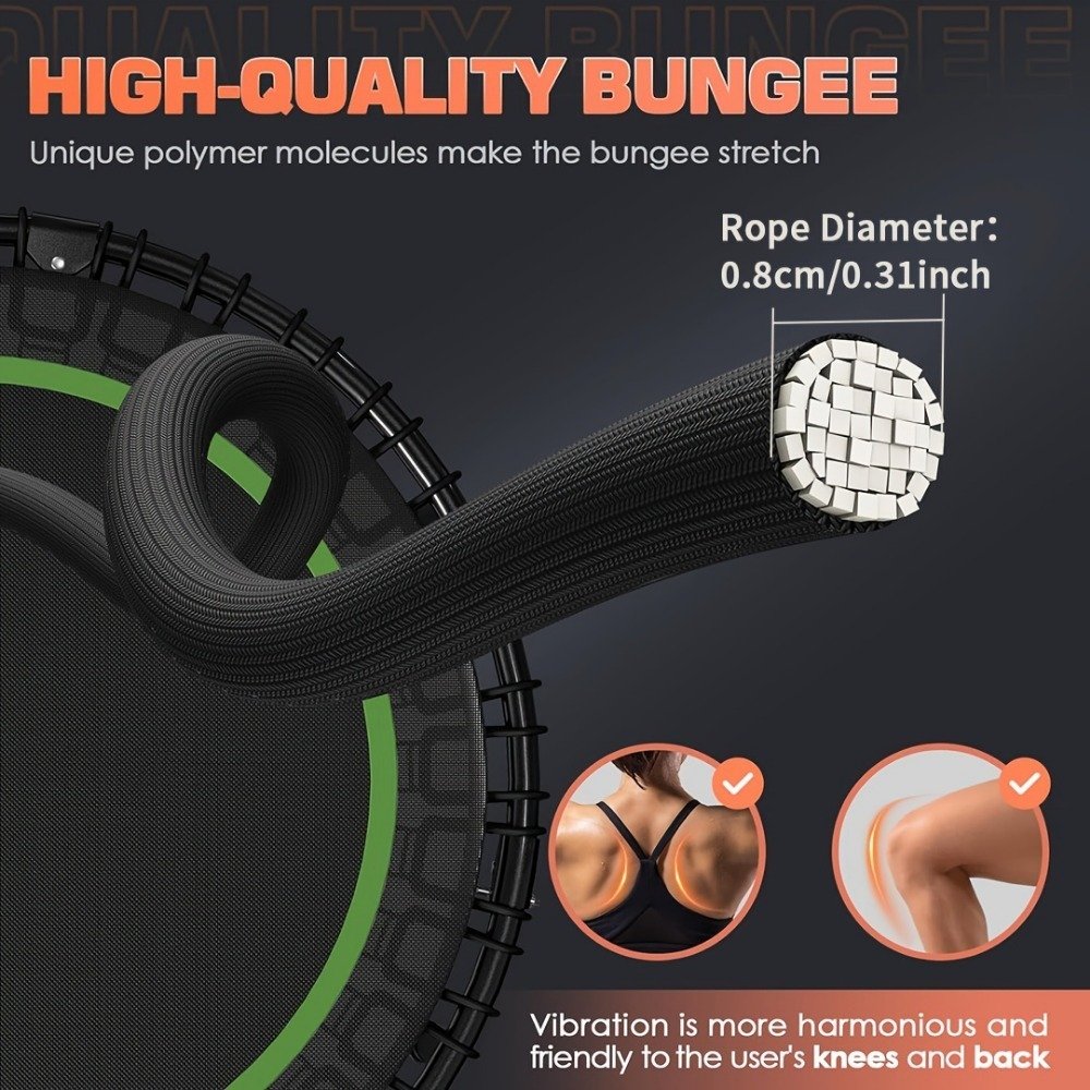 661 Lbs Fitness Trampoline Get In Shape At Home Or In The Garden With Our 40 Inch Mini Exercise Trampoline - Stable And Fun ASTM F381-16 - Image 5