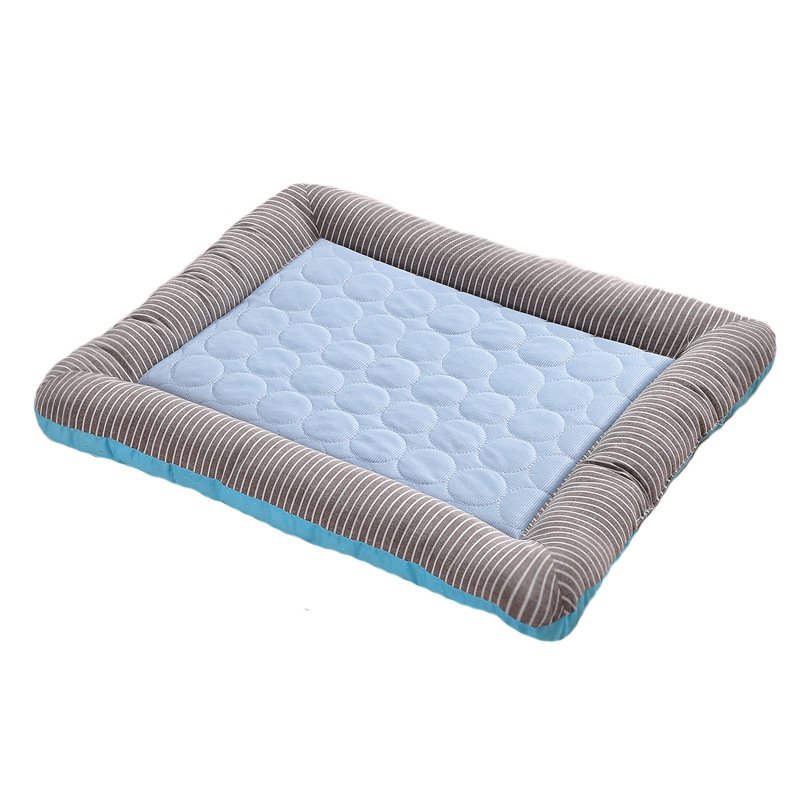 Pet Cooling Pad Bed For Dogs Cats Puppy Kitten Cool Mat Pet Blanket Ice Silk Material Soft For Summer Sleeping Blue Breathable - Image 7