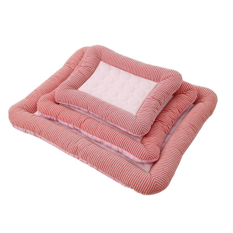 Pet Cooling Pad Bed For Dogs Cats Puppy Kitten Cool Mat Pet Blanket Ice Silk Material Soft For Summer Sleeping Blue Breathable - Image 6