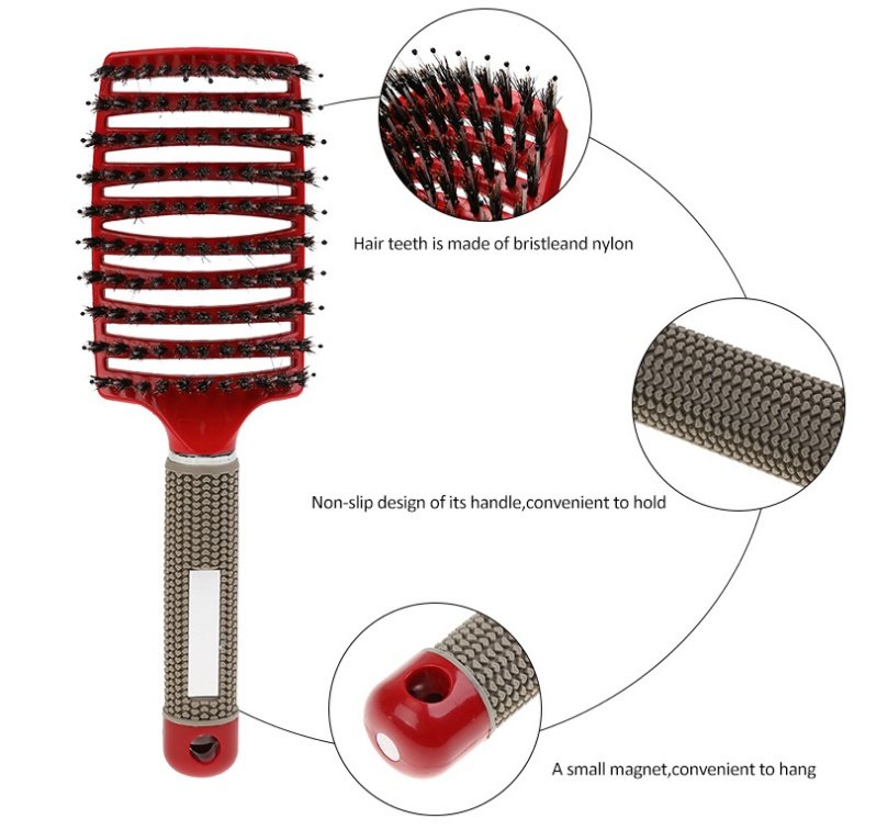 Hairbrush Anti Klit Brushy Haarborstel Women Detangler Hair Brush Bristle Nylon Scalp Massage Teaser Hair Brush Comb - Image 2
