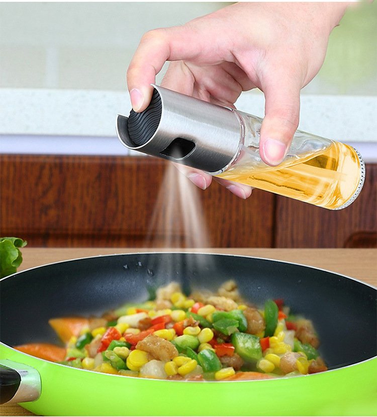 BBQ Healthy Kitchen Cooking Oil Vinegar Spray Bottle Push Type Oil Spray BottlePump Oil Tank Leakproof BBQ Sprayer BBQ Tools Kitchen Gadgets - Image 6