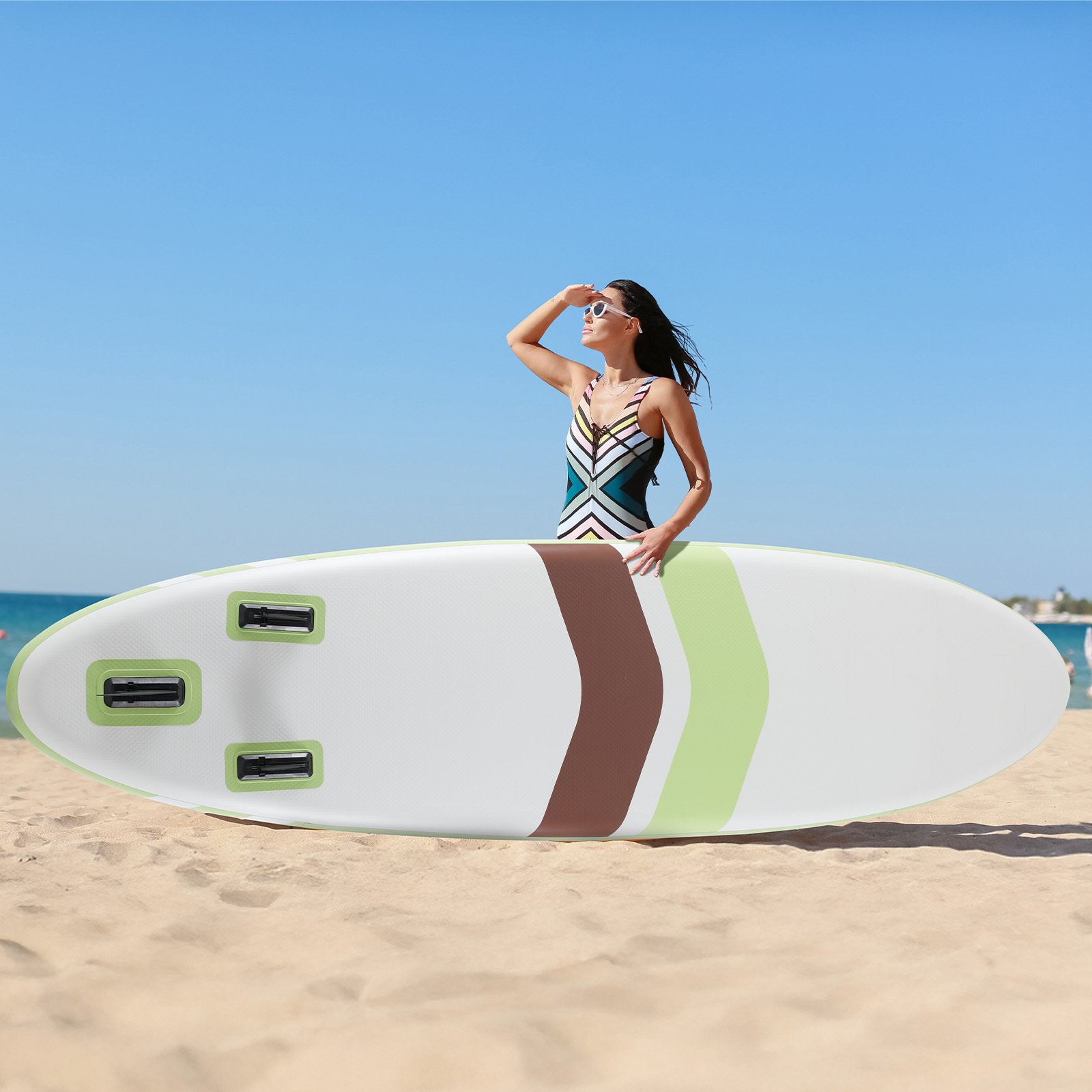 Inflatable Stand Up Paddle Boards 10 Ft 5 In With Premium SUP Paddle Board Accessories, Wide Stable Design, Non-Slip Comfort Deck For Youth & Adults - Image 4