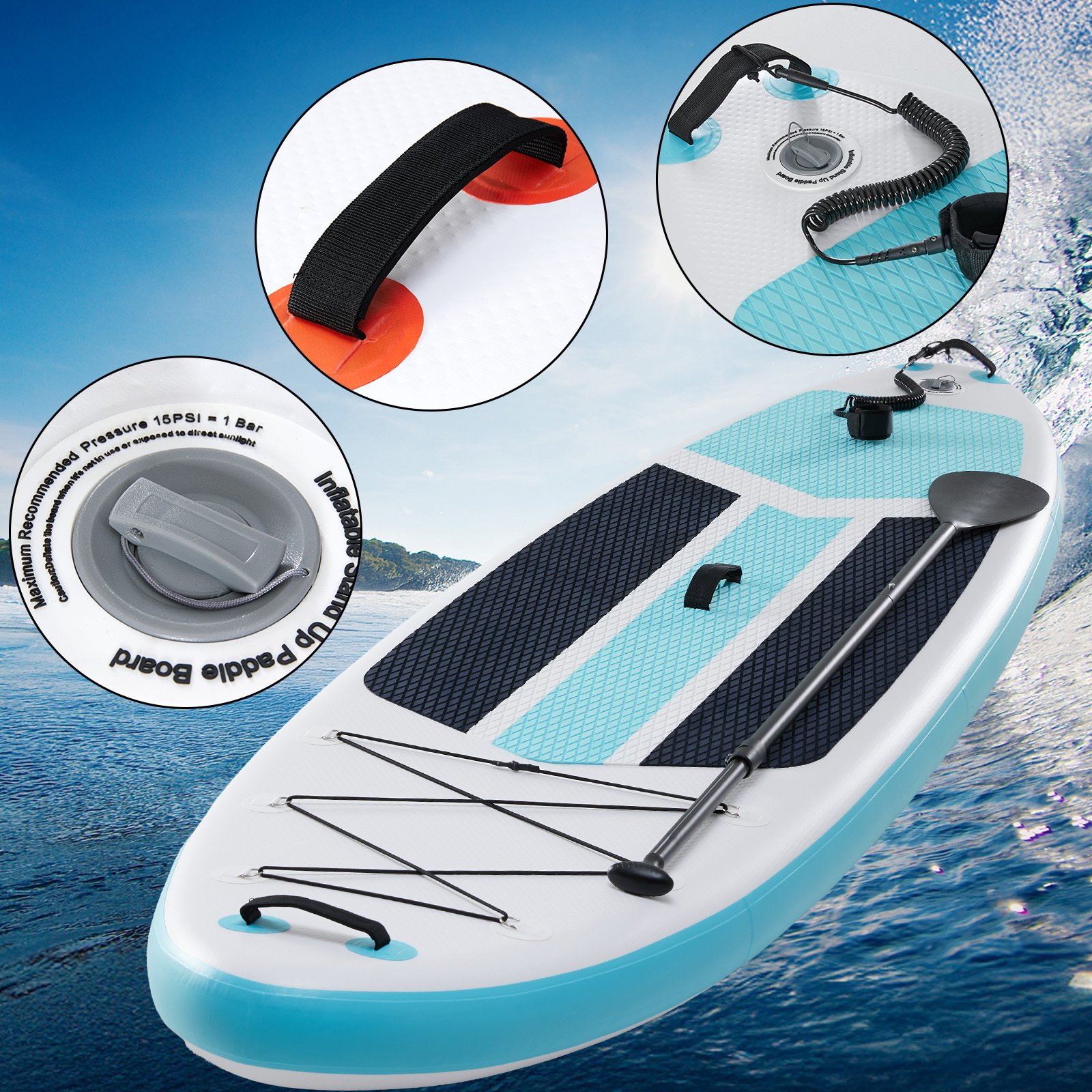 Inflatable Stand Up Paddle Boards 10 Ft 5 In With Premium SUP Paddle Board Accessories, Wide Stable Design, Non-Slip Comfort Deck For Youth & Adults - Image 8