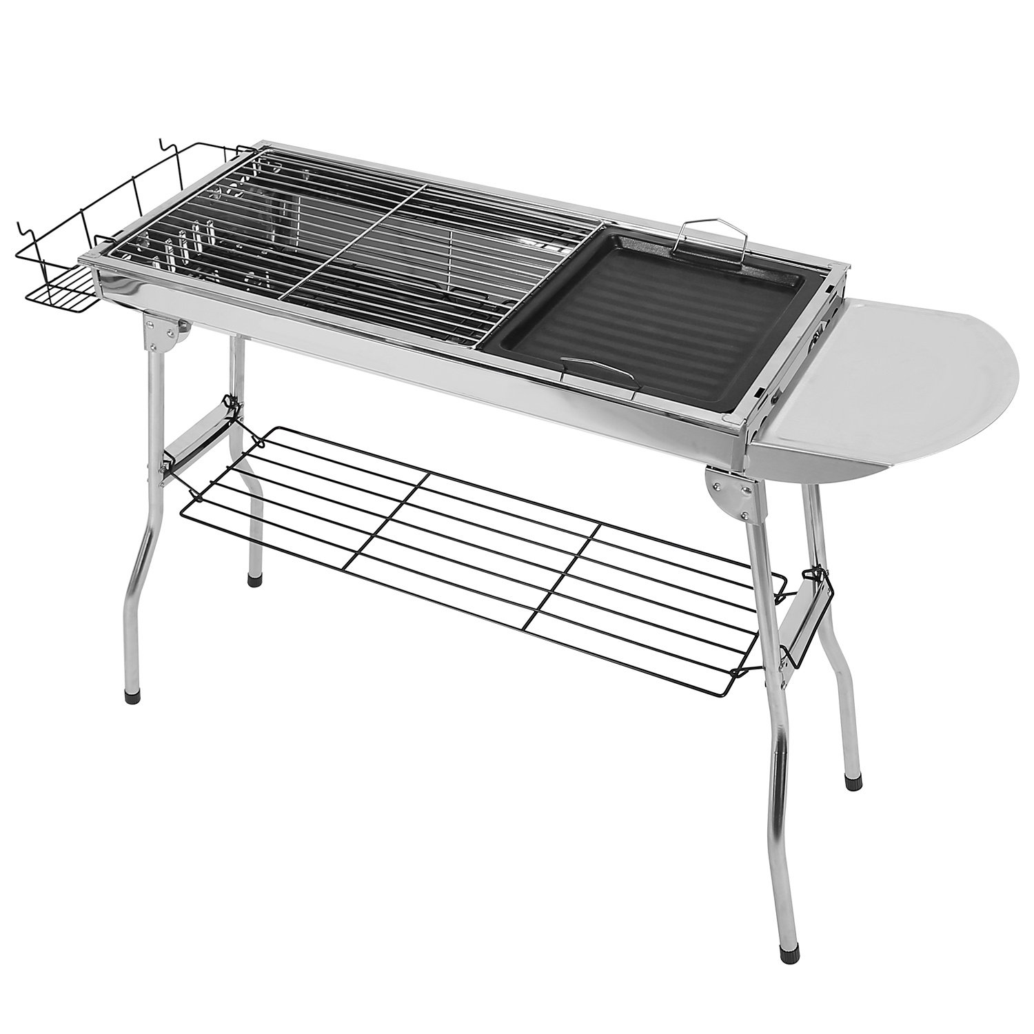 1Pc Foldable BBQ Grill For Outdoor Picnic Portable Charcoal Barbeque Grill Stainless Steel BBQ Grill For Picnic Camping Yard Cooking Fedex Shipping - Image 6