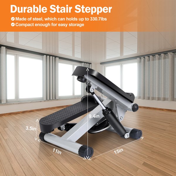 Fitness Step Machine, Mini Step Machine With Resistance Band, Home Fitness Equipment With 330.7LBS Load-bearing Capacity, Hydraulic Fitness Step Machine With LCD Display Screen - Image 6