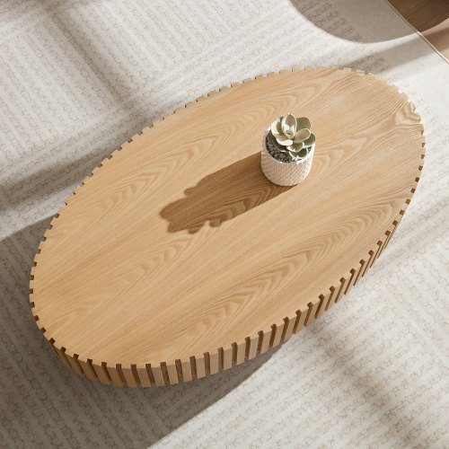 Modern Handmade Drum Coffee Table - Image 4