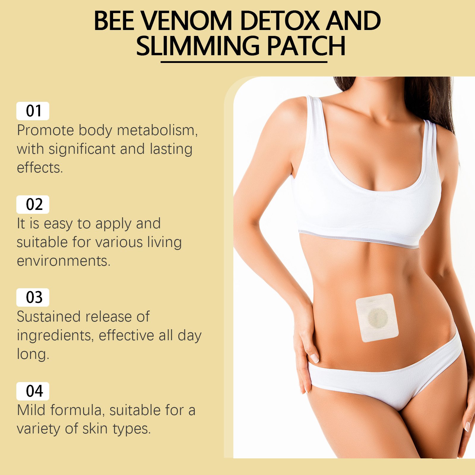 South Moon Bee Venom Slimming Patch Firming Belly Thighs Belly Belly Bairymeat Slimming Belly Button Patch - Image 4