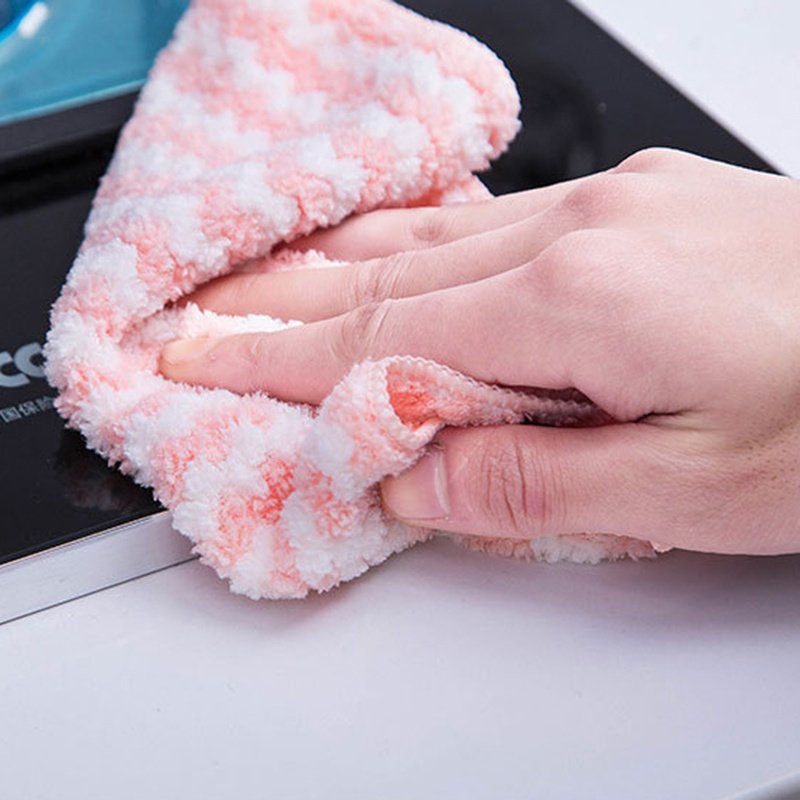 Kitchen Cleaning Rag Coral Fleece Dish Washing Cloth Super Absorbent Scouring Pad Dry And Wet Kitchen Cleaning Towels Lazy Cleaning Supplies - Image 8