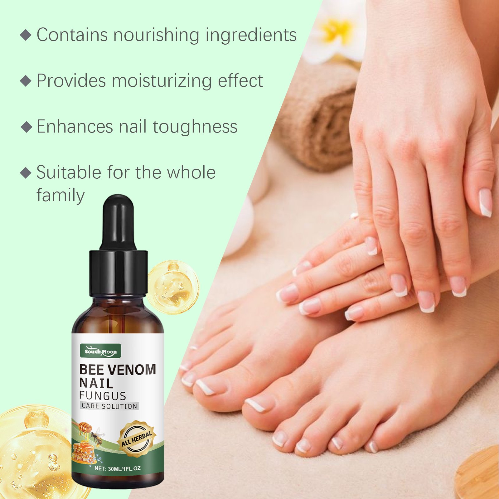 South Moon Nail Repair Solution Soft Nails Thick Nails Cleaning Care Nourishing Care Around The Nail - Image 4