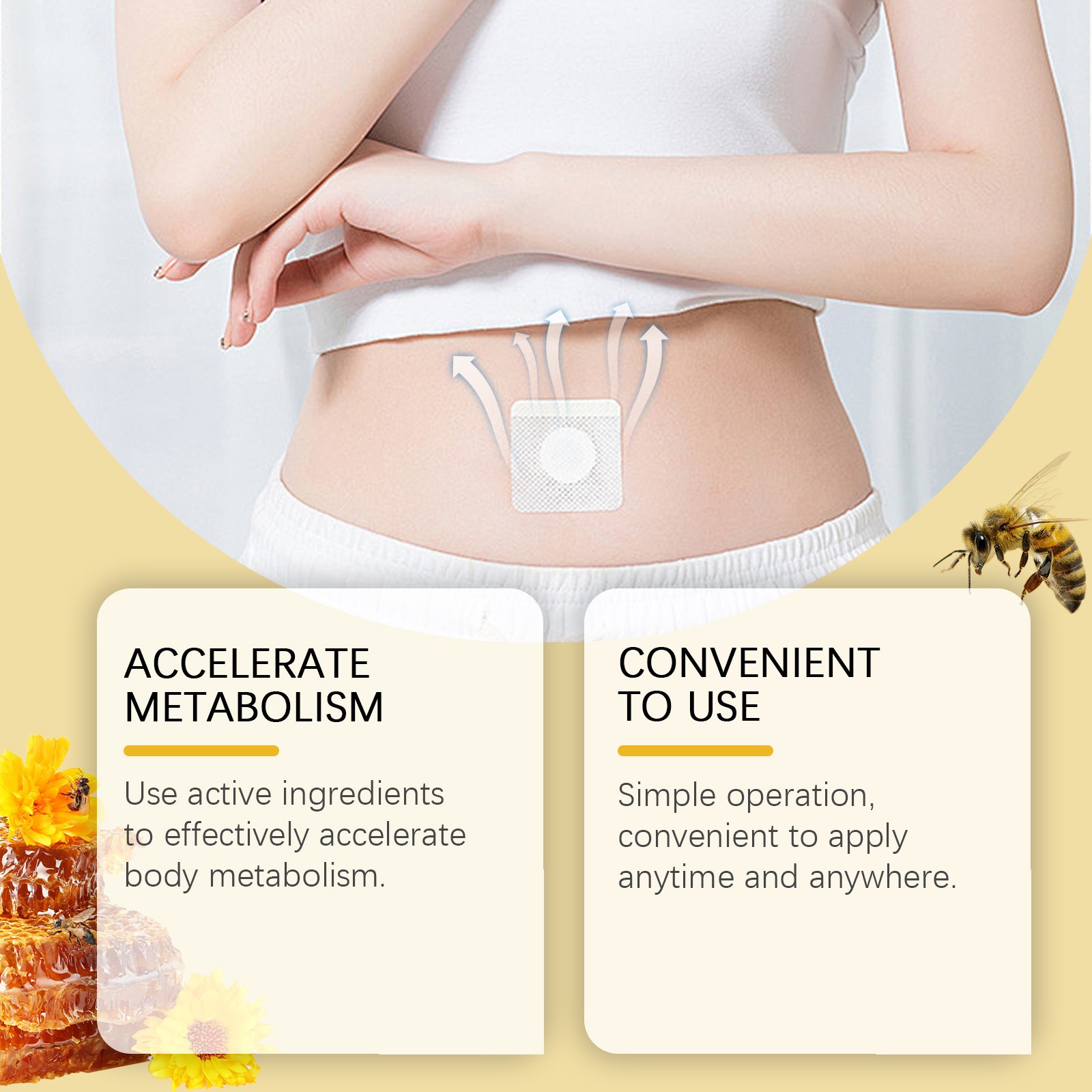 South Moon Bee Venom Slimming Patch Firming Belly Thighs Belly Belly Bairymeat Slimming Belly Button Patch - Image 5