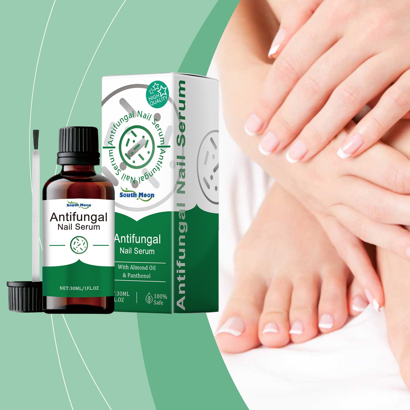South Moon Nail Care Serum, Soft Nail Cream Brightening Nails Clean Nails Thick Toe Care Nails - Image 3