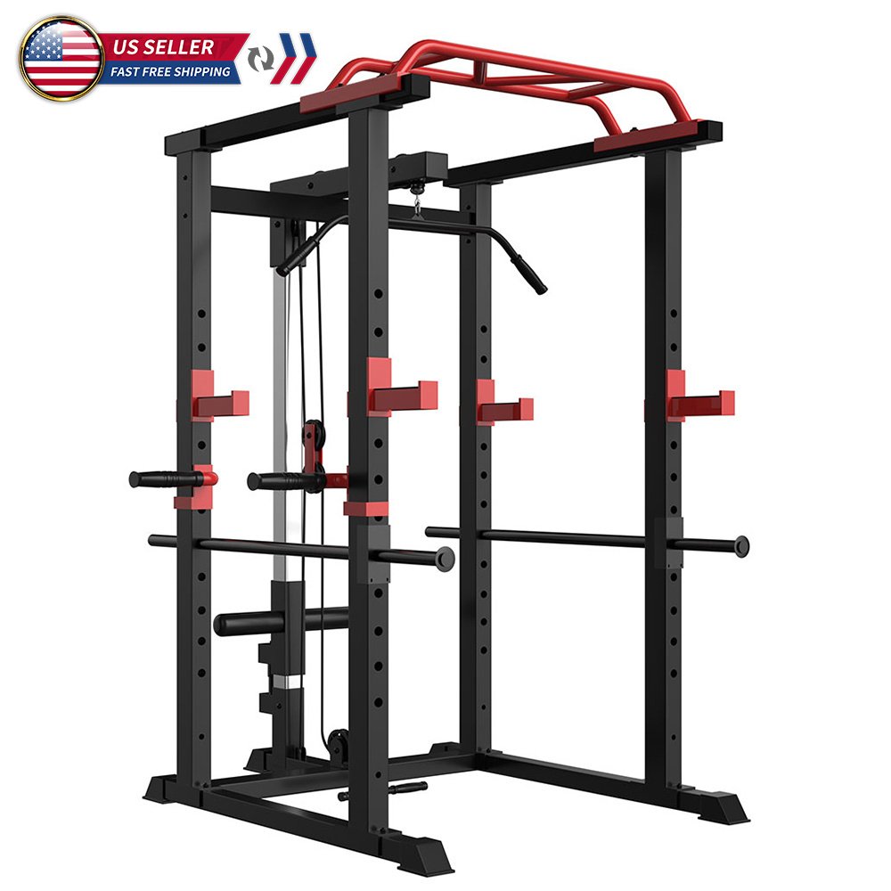 Multi-functional Power Cage Home Adjustable Pullup Squat Rack Capacity Comprehensive Fitness Barbell Rack - Image 4