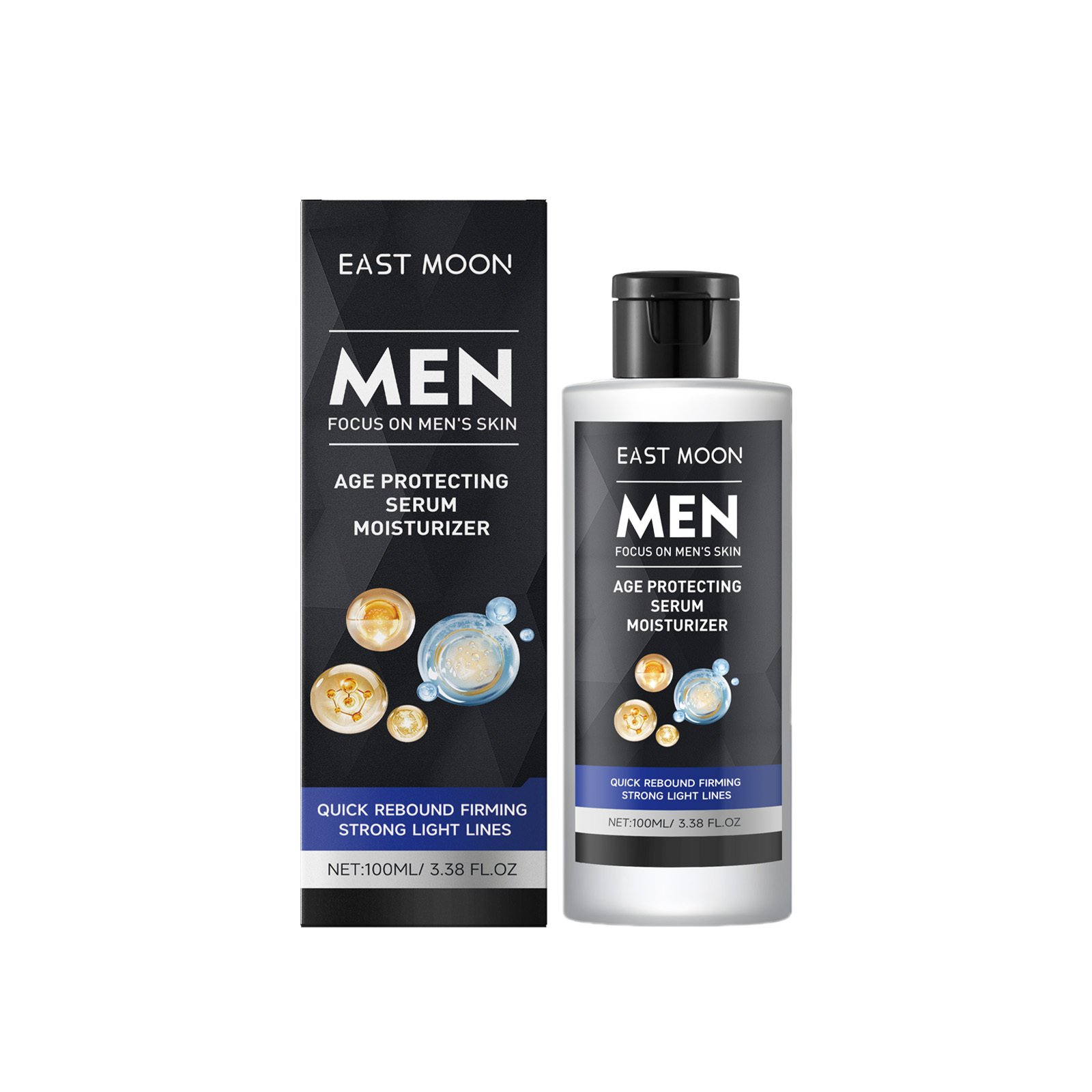 East Moon Men's Face Firming Serum, Lighten Fine Lines, Firming And Hydrating Daily Skin Care - Image 2