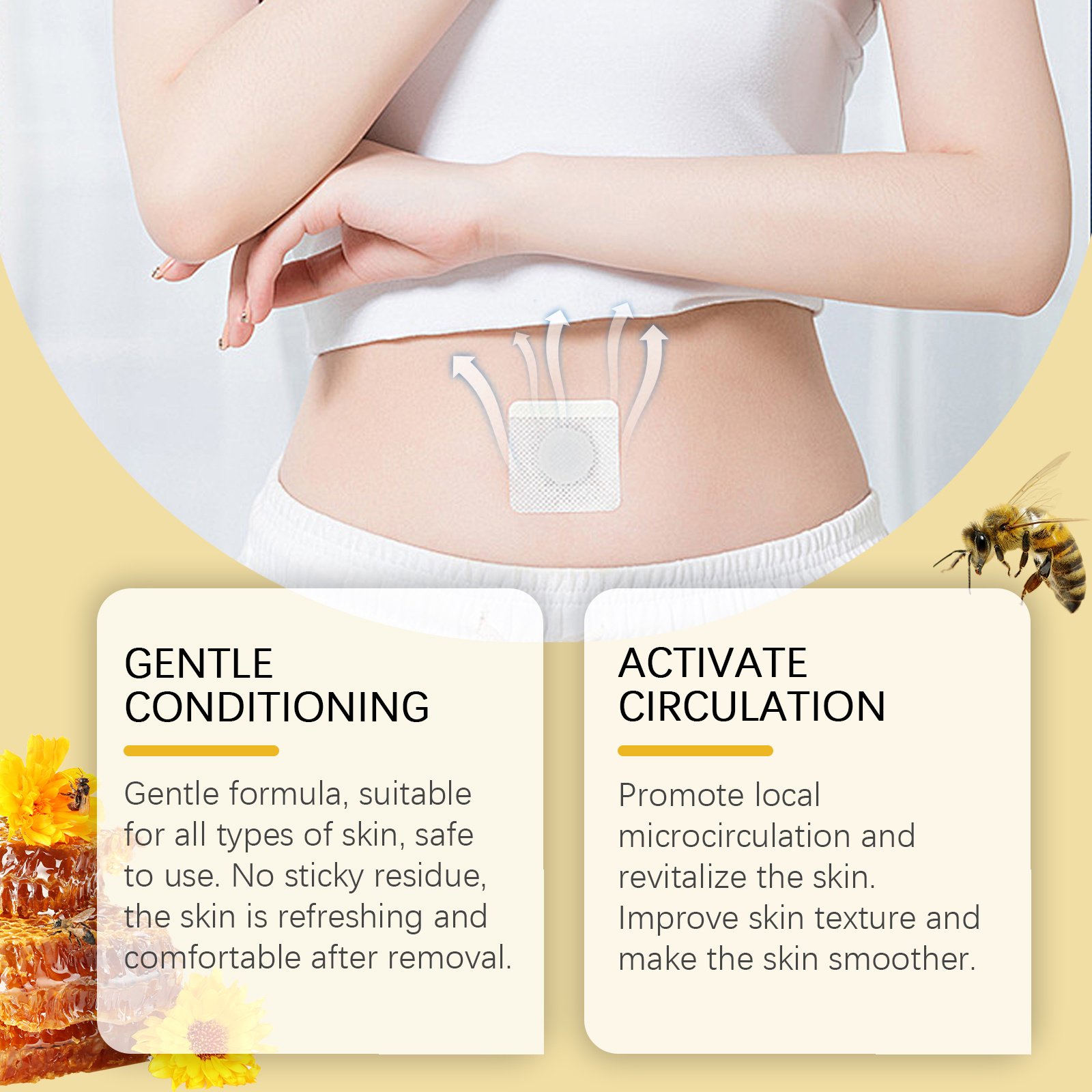 South Moon Bee Venom Body Shaping Patch Firming Light Skin Shape Curves Slimming Care Patch - Image 5