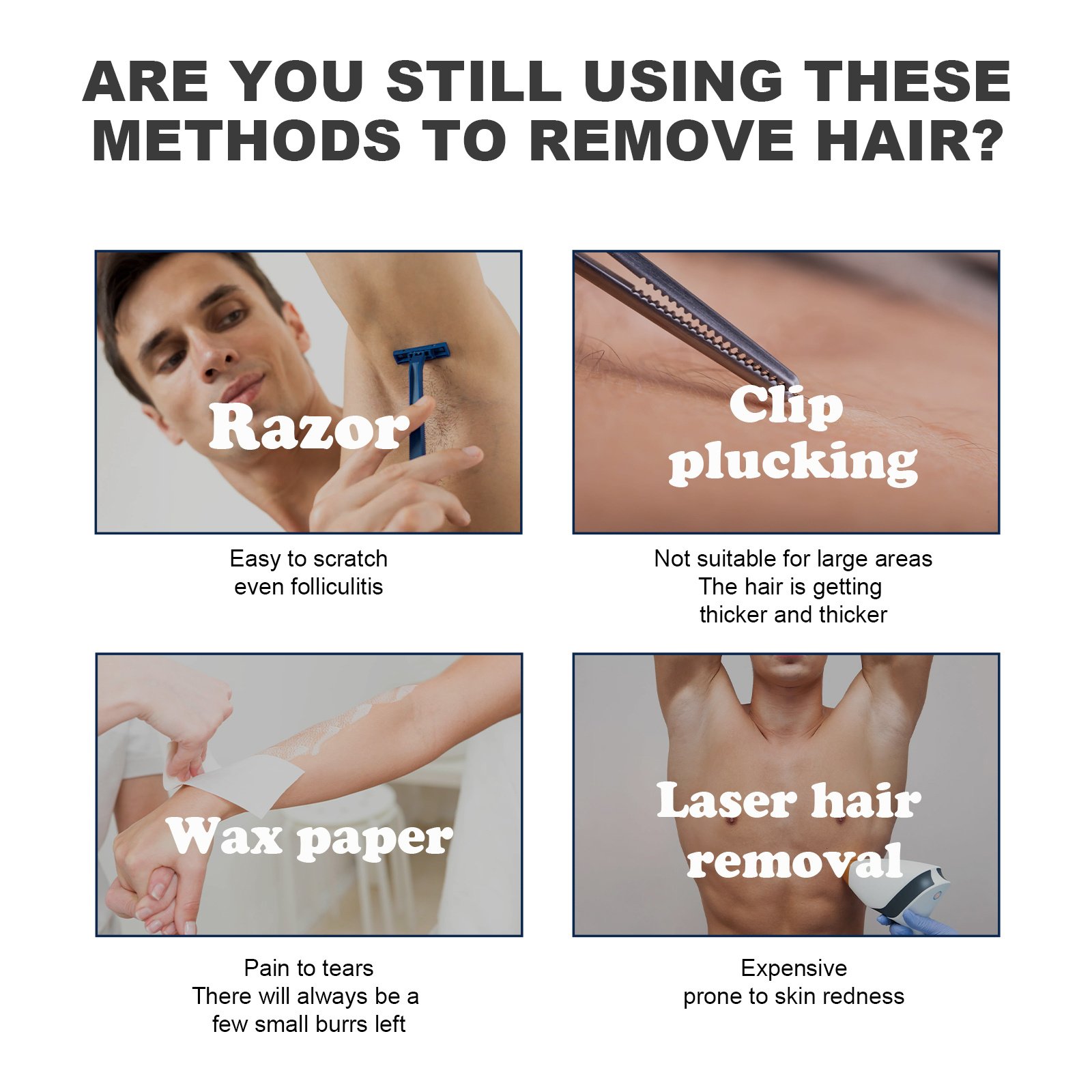 East Moon Hair Removal Cream, For Men Men's Underarm Arm And Leg Hair Gentle Non-Irritating Cleaning Hair Removal Cream - Image 4