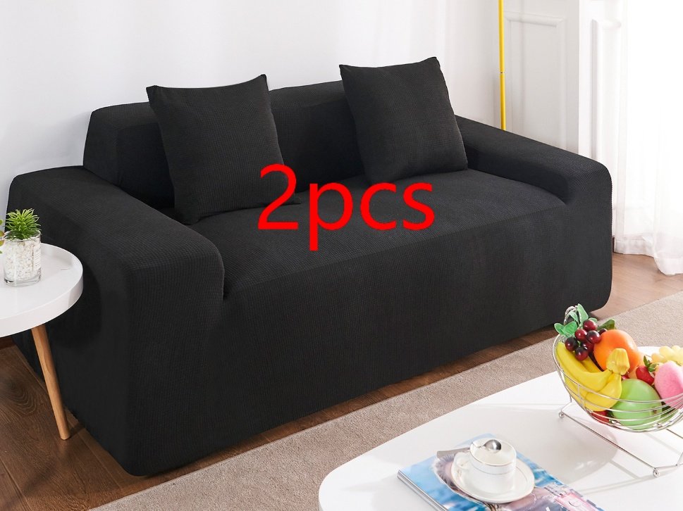 Waterproof Polar Fleece Solid Color Bomb Cover Sofa Slipcover Corner Case For Living Room 1 2 3 4 Seat - Image 10