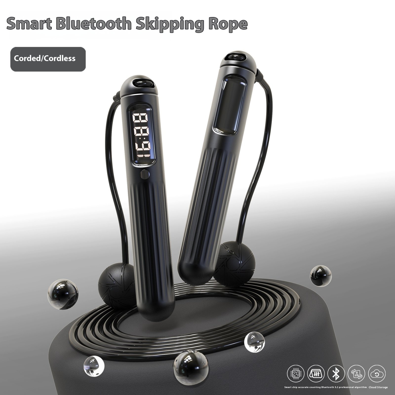 Smart Bluetooth Skipping Rope With CounterFitness Weight Bearing Ball - Image 2