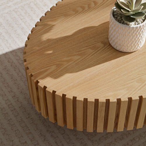 Modern Handmade Drum Coffee Table - Image 5