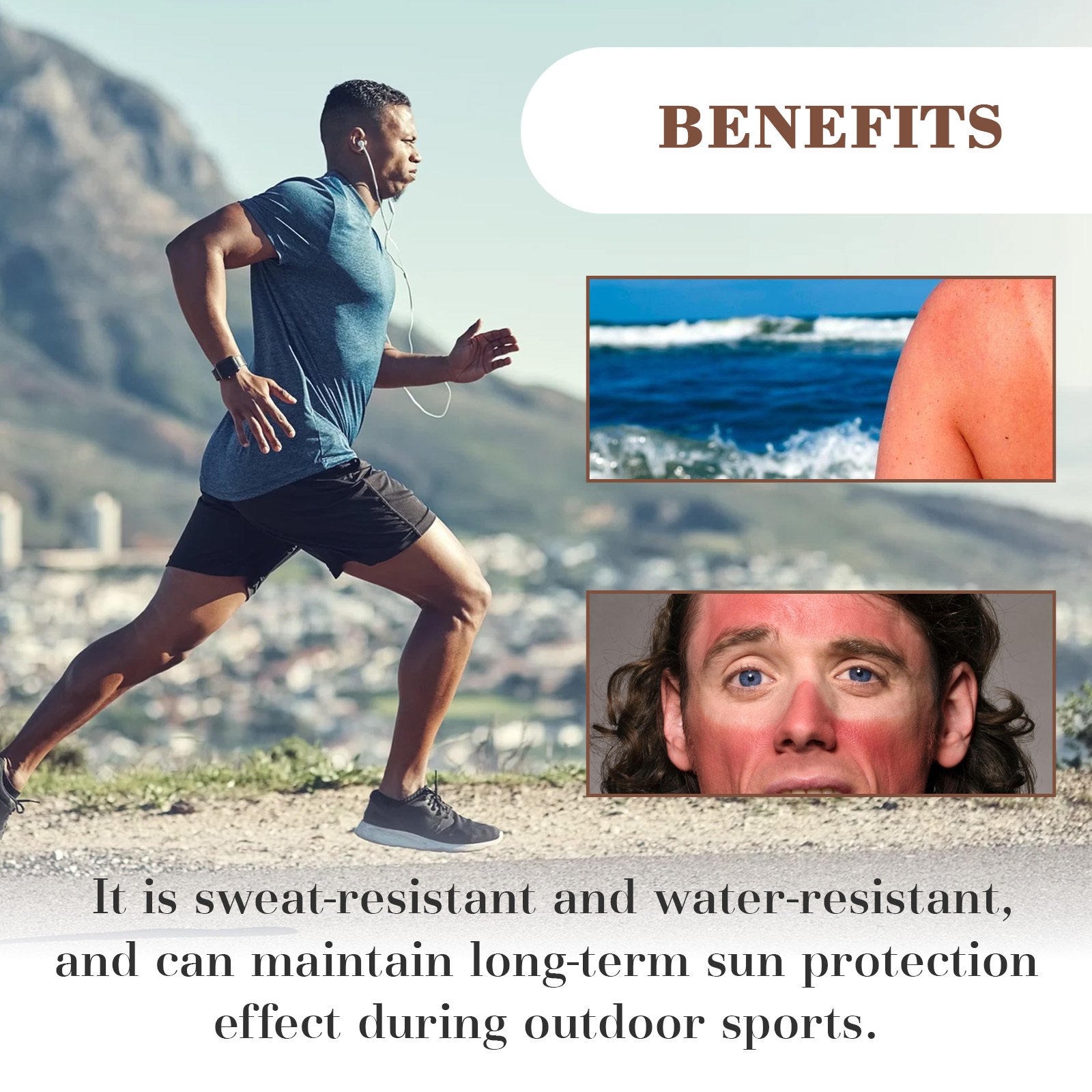East Moon Enhanced Sunscreen For Men, Summer Outdoor Uv Protection Moisturizing Mild Refreshing Protective Cream - Image 5
