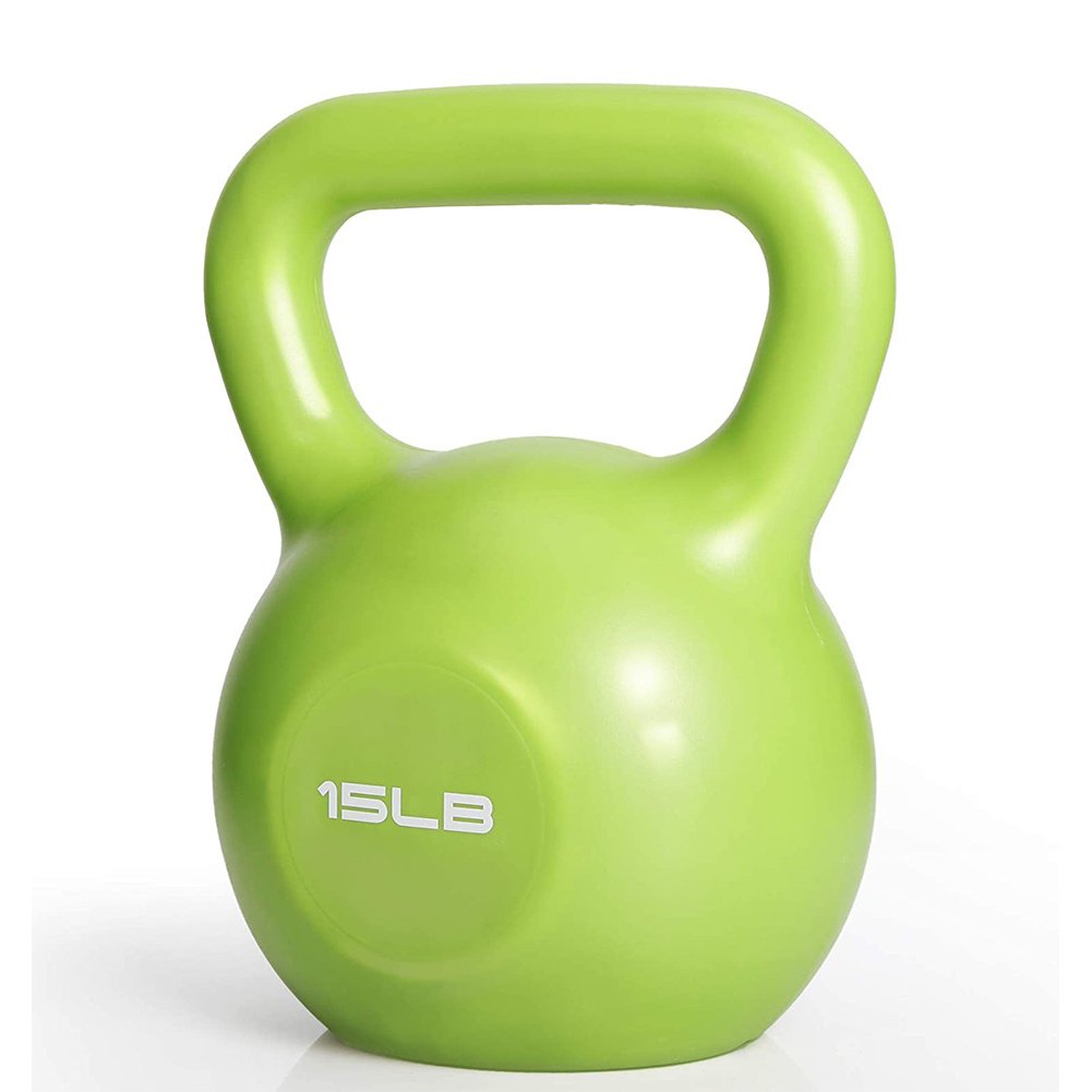 15lbs Kettlebell Set, Strength Training Kettlebells Weight Set For Women, Vinyl Coated Kettle Bell For Home Gym Workout Weight Lifting Equipment, Comfortable Grip Wide Handle Weights - Image 6