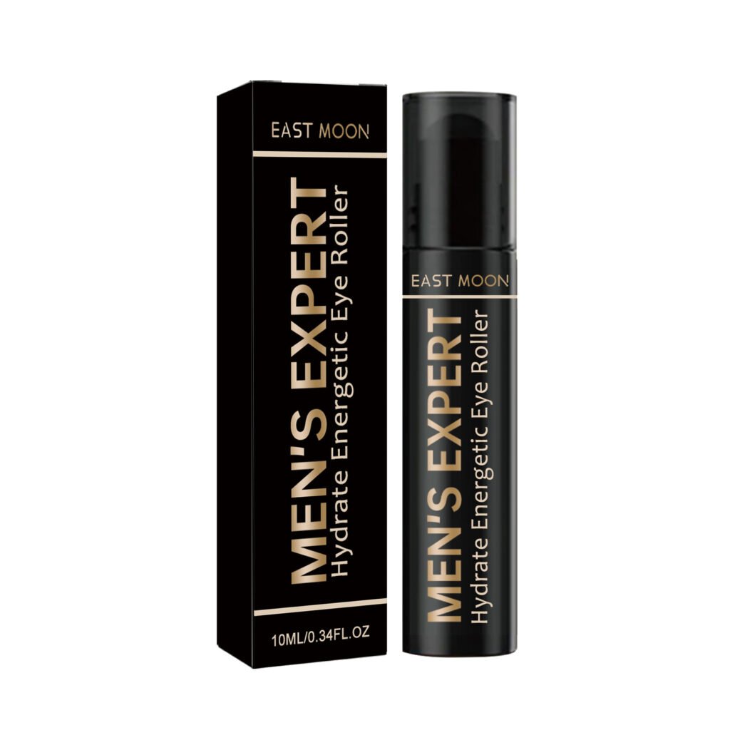 East Moon Men's Hydrating Energizing Eye Roller Firming And Lifting To Reduce Fine Lines And Dark Circles Under Eye Bags