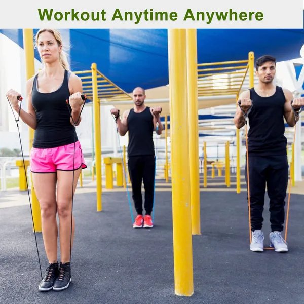 11Pcs Resistance Bands Set Fitness Workout Tubes Exercise Tube Bands - Image 9