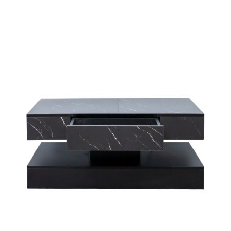 6.93IN High LED Coffee Table,Modern Coffee Table For Living Room,Living Room Tables,Large Living Room Furniture,LED Lights - Image 3