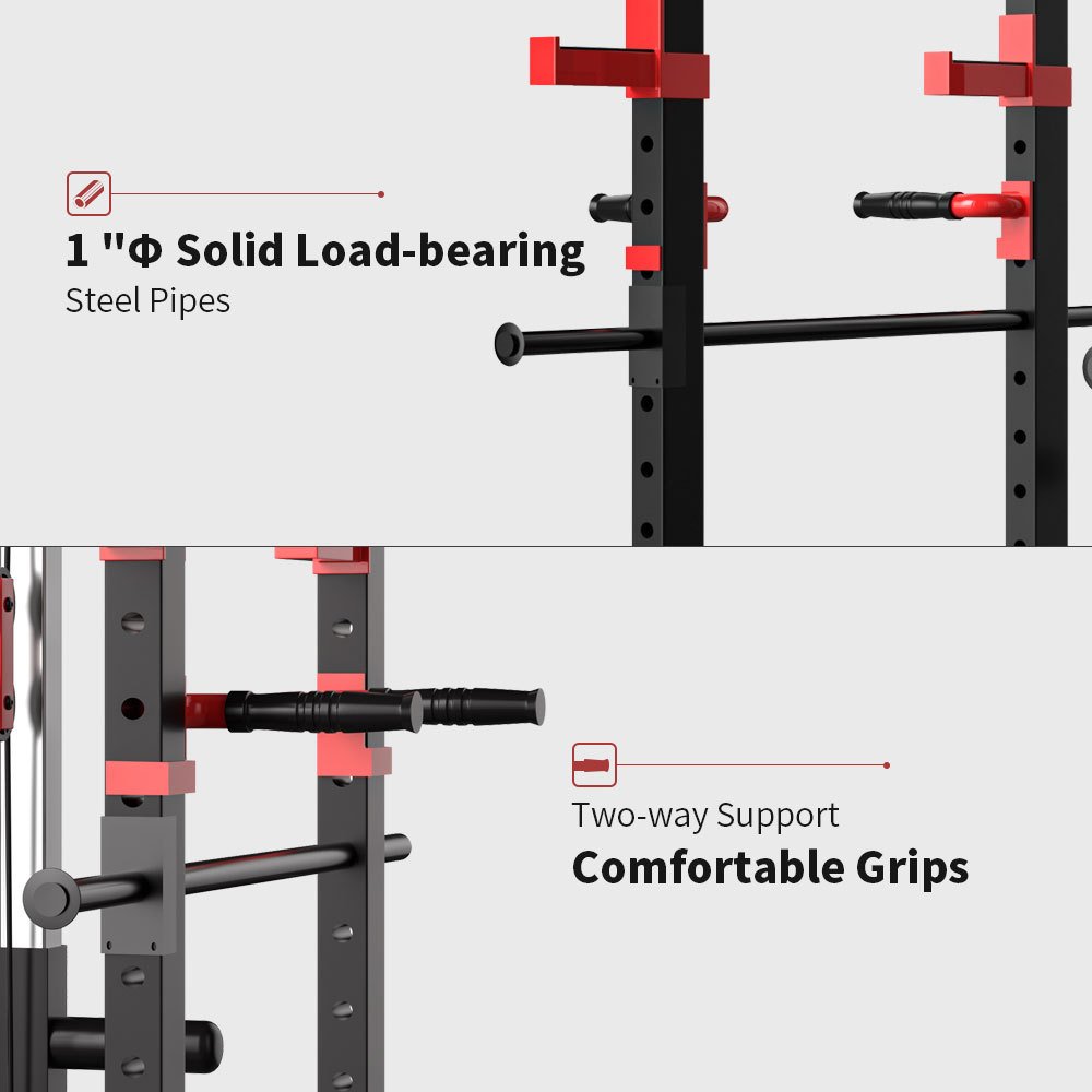Multi-functional Power Cage Home Adjustable Pullup Squat Rack Capacity Comprehensive Fitness Barbell Rack - Image 8