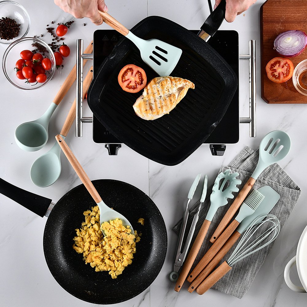 Silicone Kitchenware With Wooden Handle - Image 6