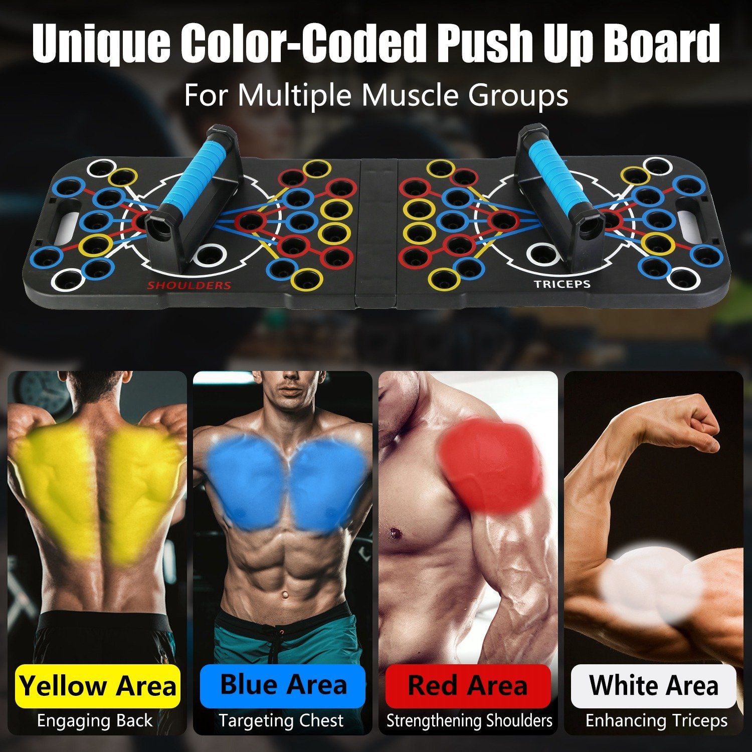 Multifunctional Push Up Board Home Strength Training Equipment With 15 Fitness Accessories Pilates Bar Resistance Band Roller Wheel Full Body Workout Home Gym Equipment - Image 3