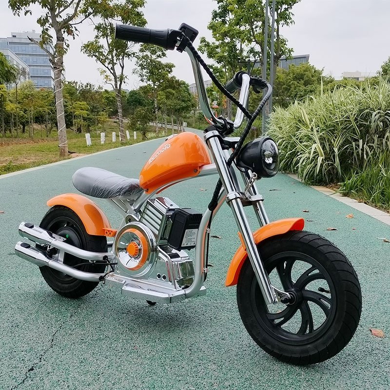 Kids Motorcycle 12Inch Electric Bike Small Size Chopper Bike For Kids, 24V Ride On Toy For Kids With LED Lights, Motorcycle Sound, 10mph & 150lb Max - Image 4