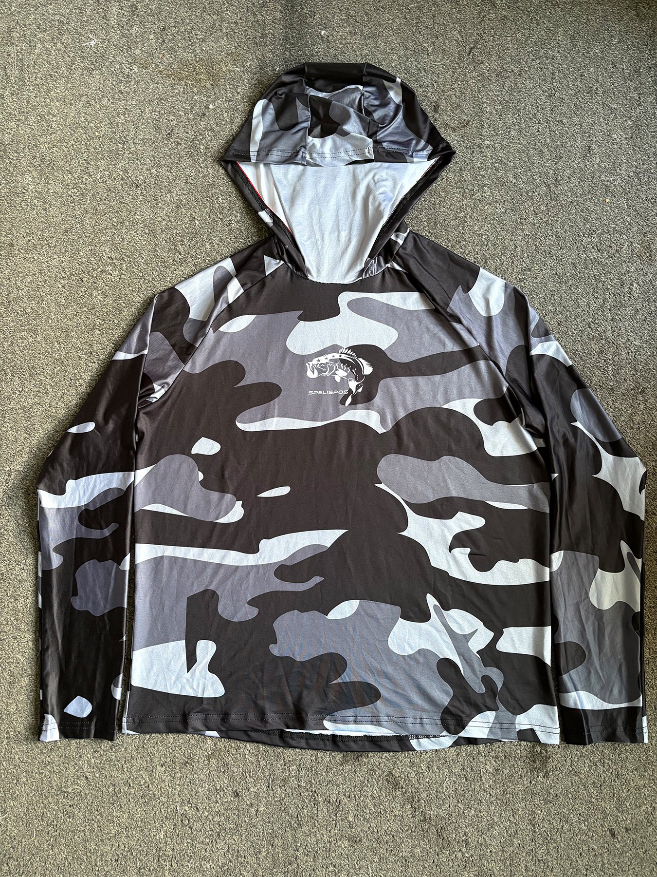 Fishing Hoodie Face Mask Neck Cover Sailing Shirt Summer Men Long Sleeve Sun Protection Hunting Jersey Camisa De Pesca Performance Fish Gear Beach Tops Wear Climbing Uniform - Image 9