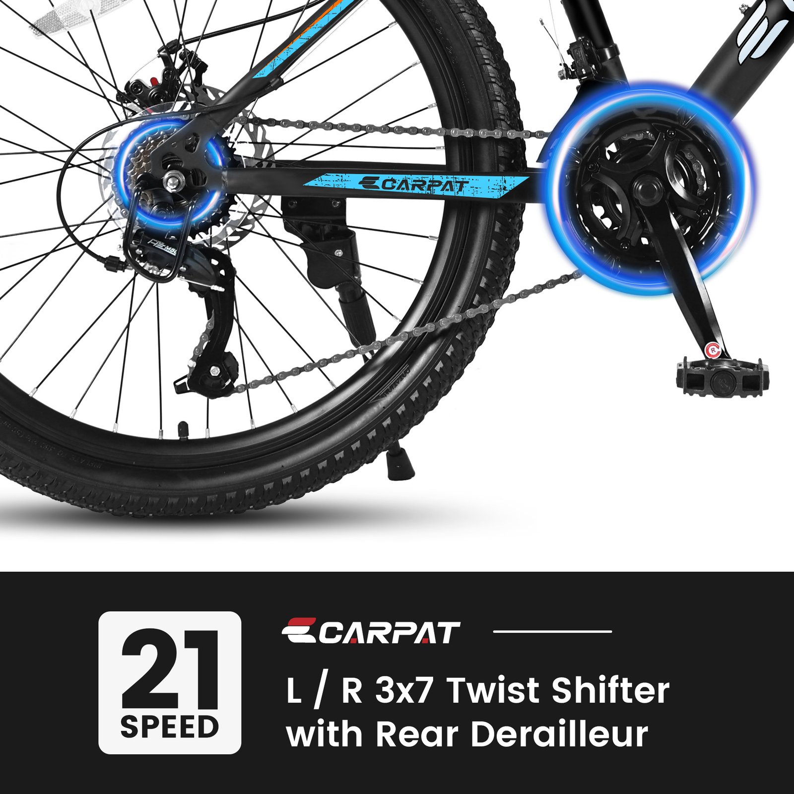 S26102 26 Inch Mountain Bike, Shimano 21 Speeds With Mechanical Disc Brakes, High-Carbon Steel Frame, Suspension Bikes Mountain Bicycle For Teenagers - Image 7