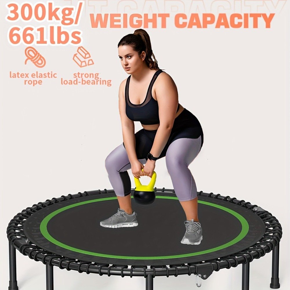 661 Lbs Fitness Trampoline Get In Shape At Home Or In The Garden With Our 40 Inch Mini Exercise Trampoline - Stable And Fun ASTM F381-16 - Image 4