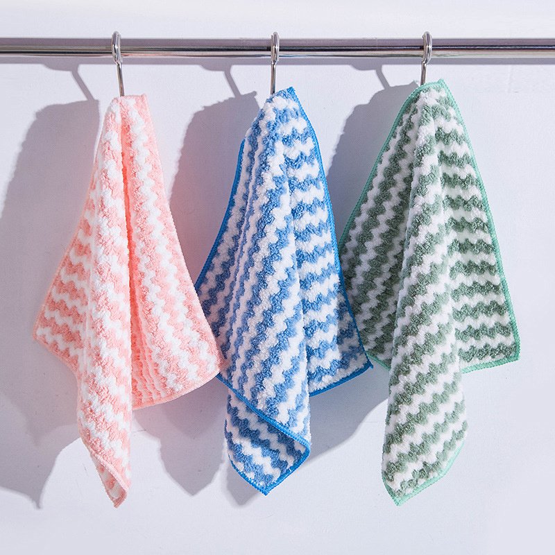 Kitchen Cleaning Rag Coral Fleece Dish Washing Cloth Super Absorbent Scouring Pad Dry And Wet Kitchen Cleaning Towels Lazy Cleaning Supplies - Image 4