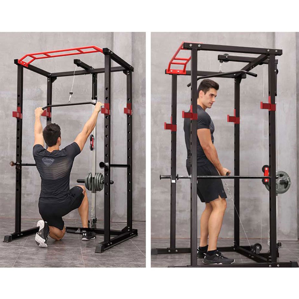 Multi-functional Power Cage Home Adjustable Pullup Squat Rack Capacity Comprehensive Fitness Barbell Rack - Image 7