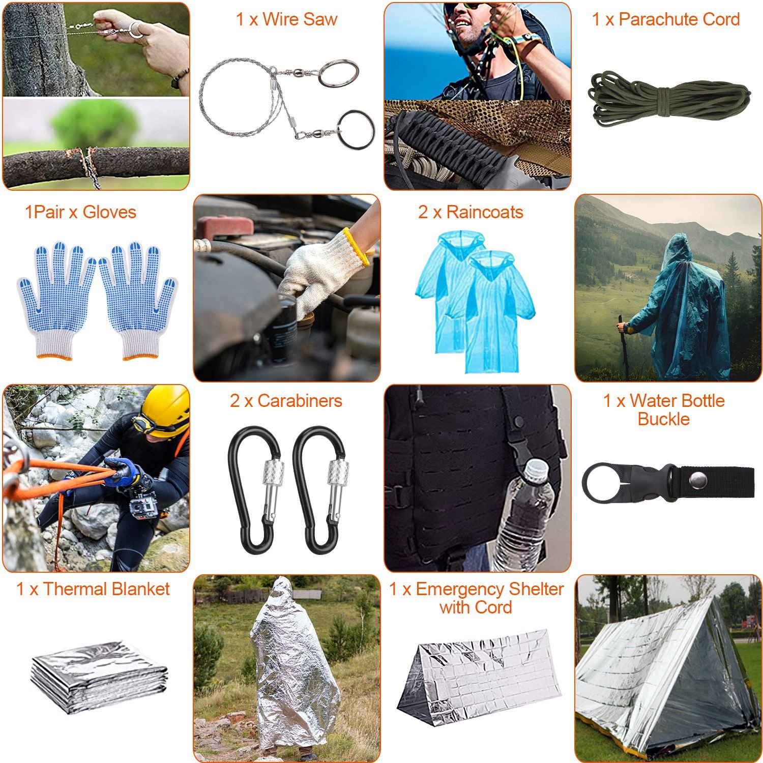 125 In 1 Survival Kit, Professional Survival Equipment, Equipment, Tools, First Aid Supplies, For SOS Emergency Tactical Hiking, Hunting, Disaster, Camping Expedition - Not Shipped On Weekends - Image 6