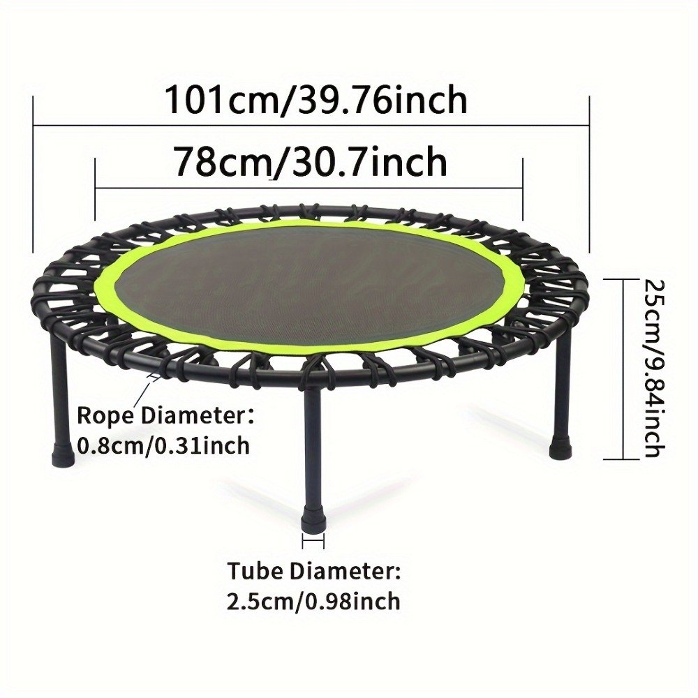 661 Lbs Fitness Trampoline Get In Shape At Home Or In The Garden With Our 40 Inch Mini Exercise Trampoline - Stable And Fun ASTM F381-16 - Image 3
