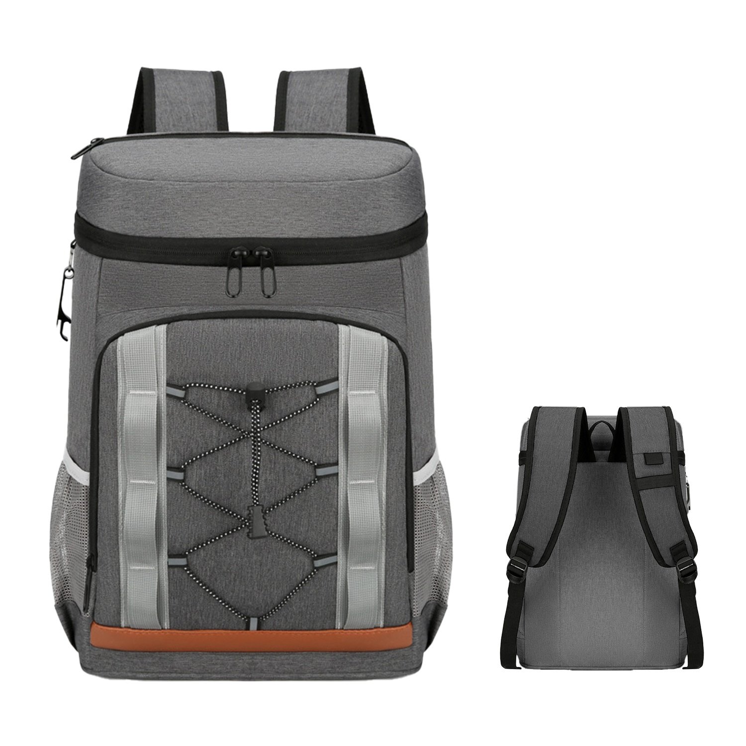 Grey-Black Options 1Pc Cooler Backpack 36 Can Leakproof Insulated Cooler Backpack With 25L 6.6Gal For Picnic Camping Beach Hiking Fishing Travel - Image 6