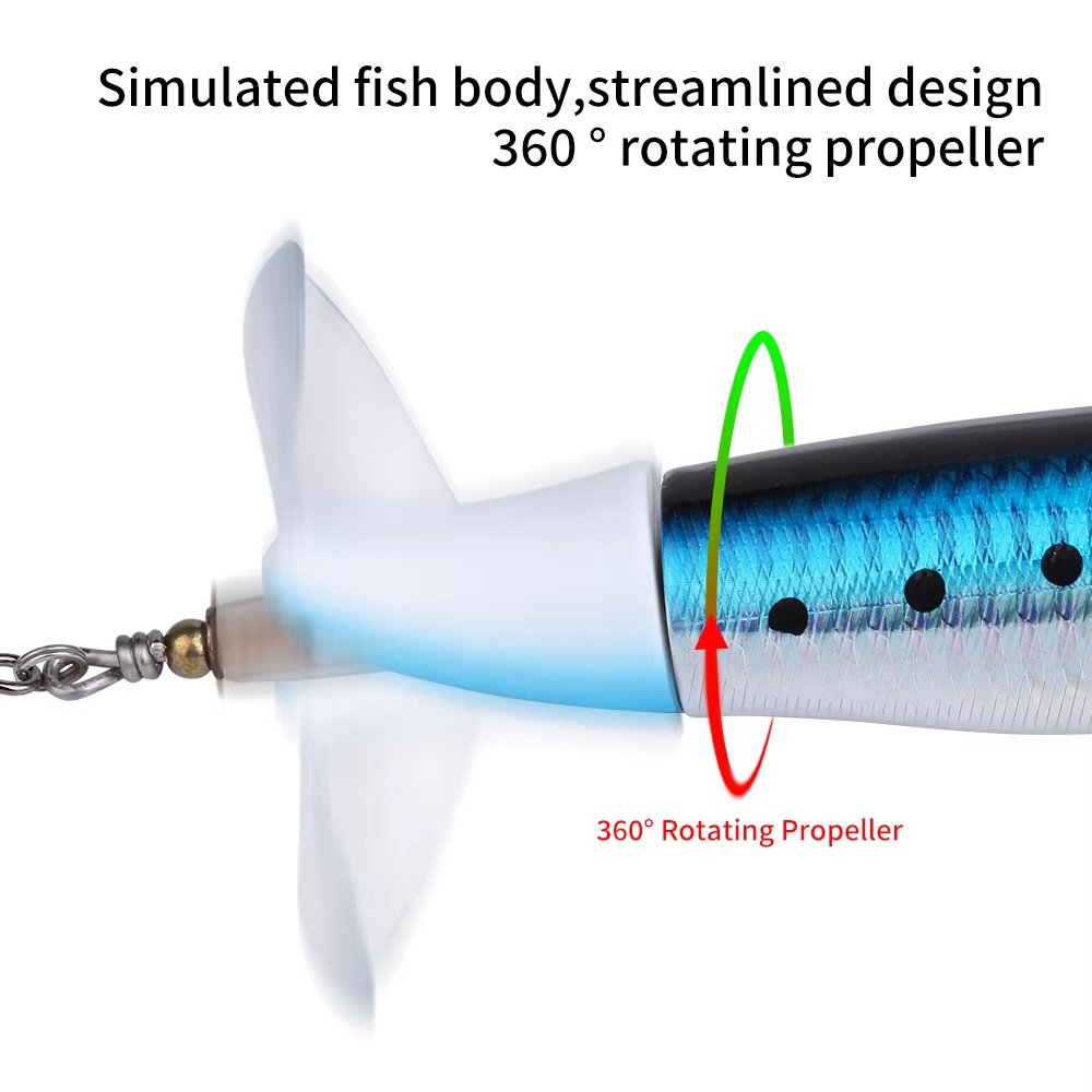 5pcs 1set 13g 10cm Top Water Pencil Fishing Lure Hard Bait With Floating Rotating Tail For Bass Trout Freshwater Saltwater - Image 5