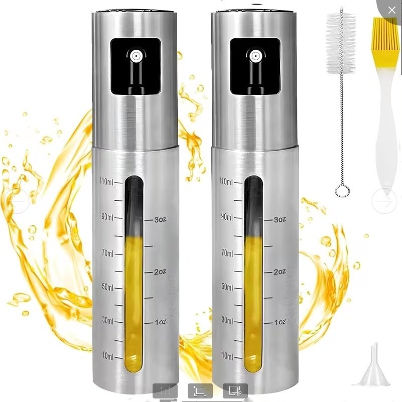 Fuel Spray Can Household Kitchen Supplies Artifact Stainless Steel Oil Injection Bottle Spice Bottle Spray Press Type Barbecue Oil Bottle Kitchen Gadgets - Image 9