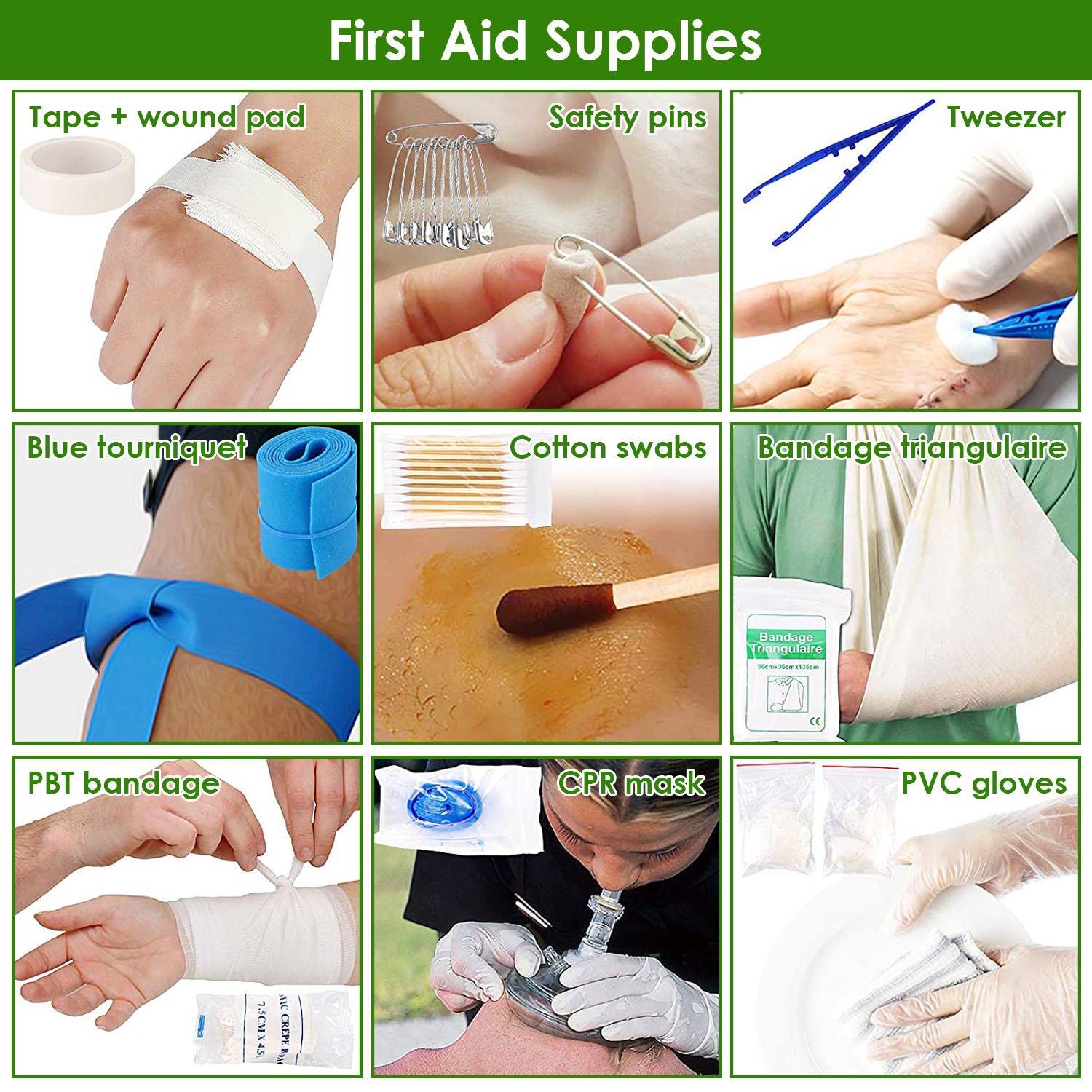 47Pcs Emergency Survival Kit Survival EDC Gear Equipment Tool First Aid Supplies Kit Tools With Pouch For Hiking Hunting Disaster Camping Adventure - Image 7